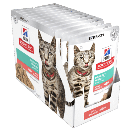 HILL'S SCIENCE DIET FELINE PERFECT WEIGHT SALMON 85G 12PK BOX