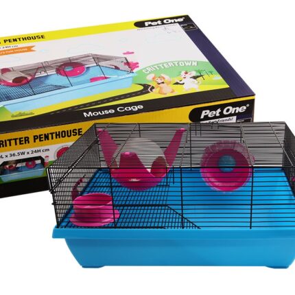 PET ONE CRITTER PENTHOUSE MOUSE CAGE