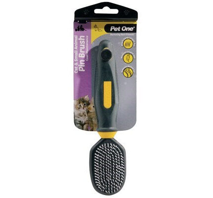 PET ONE SML ANIMAL GROOMING PLASTIC PIN BRUSH