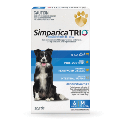 SIMPARICA TRIO 10.1-20.0KG 6PK